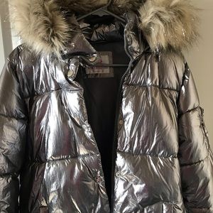 Metallic Puffer Coat